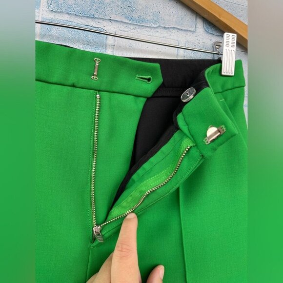 AREA NYC CROPPED CREASE-FRONT TROUSERS size 6 - Picture 7 of 12